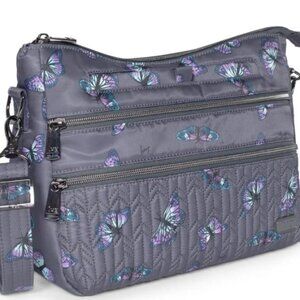 LUG Slider Crossbody Bag - Butterfly Grey